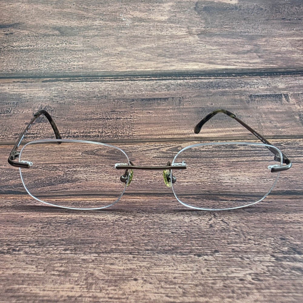 Brooks Brothers B.B.495T 1582T Titanium Rimless Rectangle Eyeglasses 54-18-140